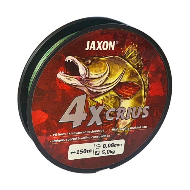 Fir Textil Jaxon Crius X4, Dark Green, 150m (Diametru fir: 0.12 mm)