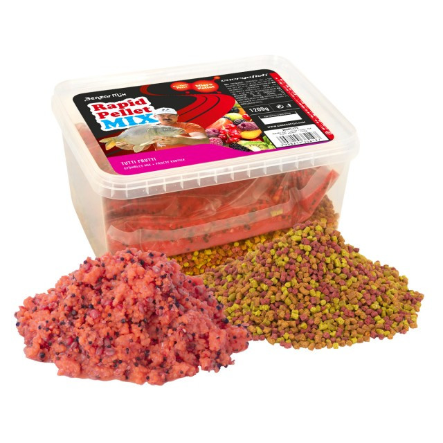 Pellet Benzar Mix Pack 2 in 1, 1200g (Aroma: Ciocolata Orange)