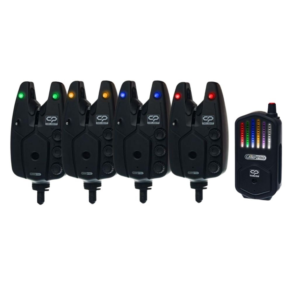Set 4 Avertizoare Carp Pro Delight cu statie