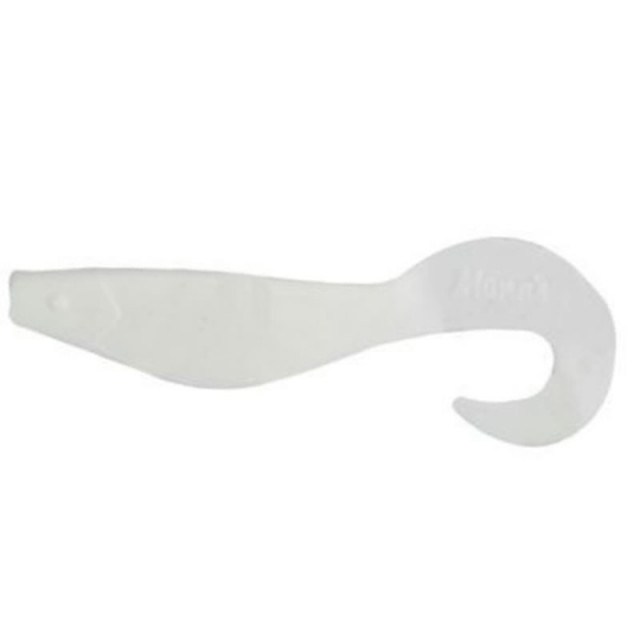 Twister Mann's Action Shad, White, 6cm, 5buc