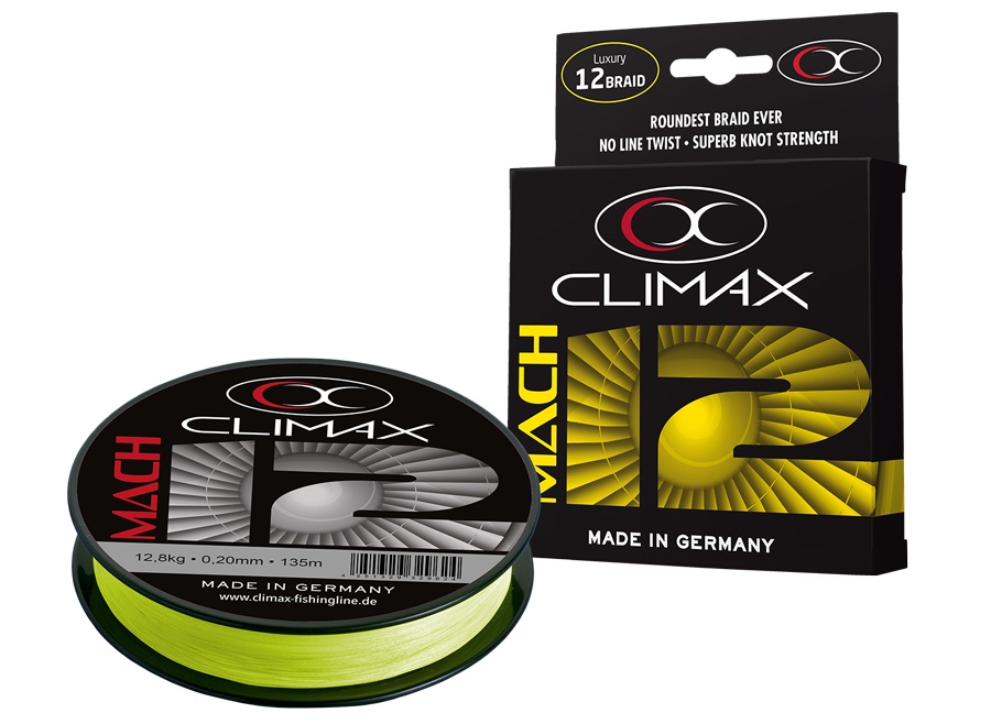 Fir Textil Climax Mach X12, Fluo Yellow, 135m (Diametru fir: 0.20 mm)