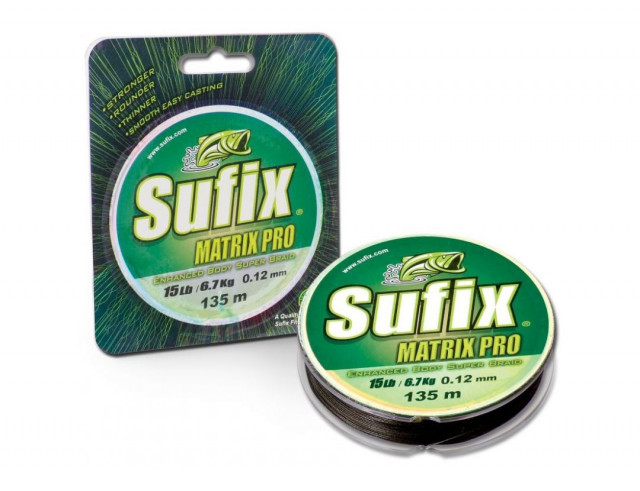 Fir textil Sufix Matrix Pro Midnight, verde, 135m (Diametru fir: 0.35 mm)