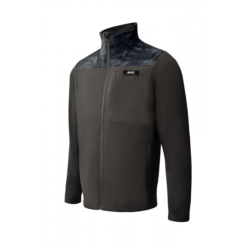 Jachetă Fleece BKK Heavy Fleece Grey/Camo (Marime: L)