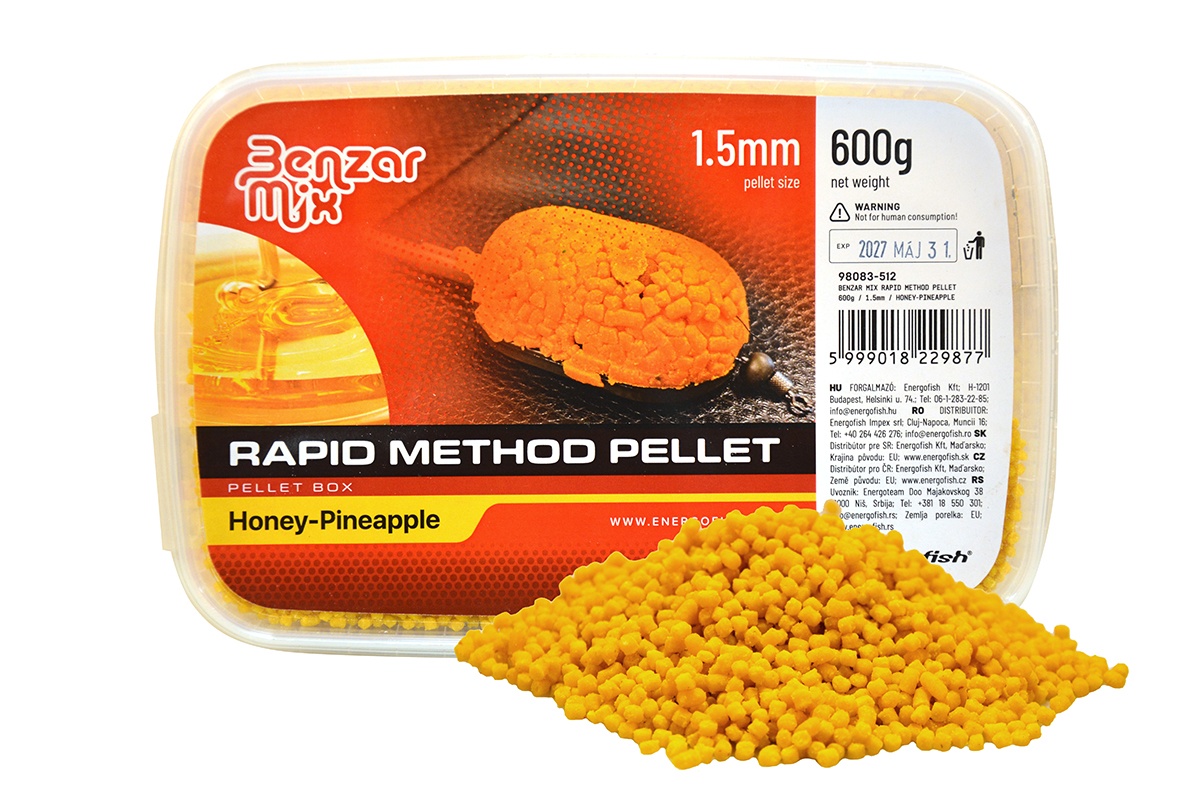 Pelete Benzar Mix Method Rapid Pellet, 1.5mm, 600g (Aroma: Usturoi)