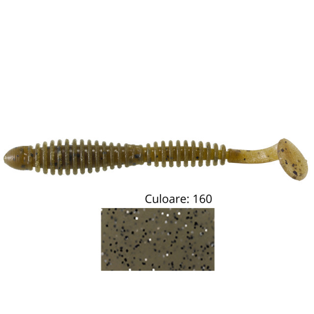 Shad Tiemco Locoism Flexy 3", culoare 160, 7.6cm, 9buc