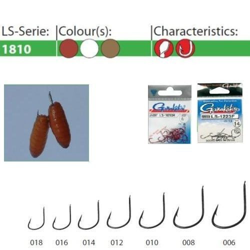 Carlige LS-1810B BR 25buc/ plic Gamakatsu (Marime Carlige: Nr. 14)
