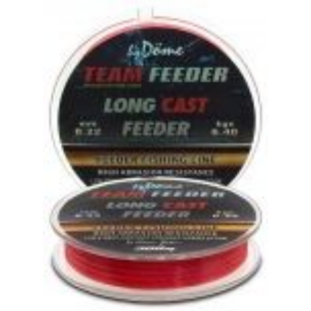 Fir By Dome Long Cast, Rosu Fluo, 300m (Diametru fir: 0.18 mm)