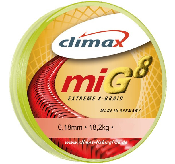 Fir Textil Climax MIG 8, galben fluo, 135m (Diametru fir: 0.20 mm)