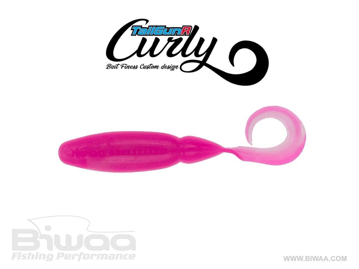 Shad Biwaa TailGunr Curly Pink Ice 6.3cm, 8buc/plic