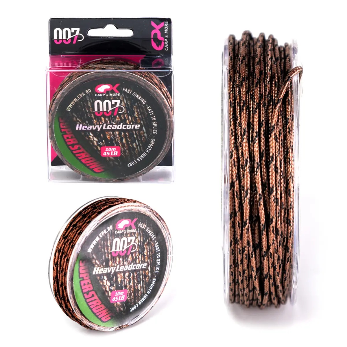 Fir Leadcore CPK Heavy, 45lbs, 10m (Varianta: Camo Green)