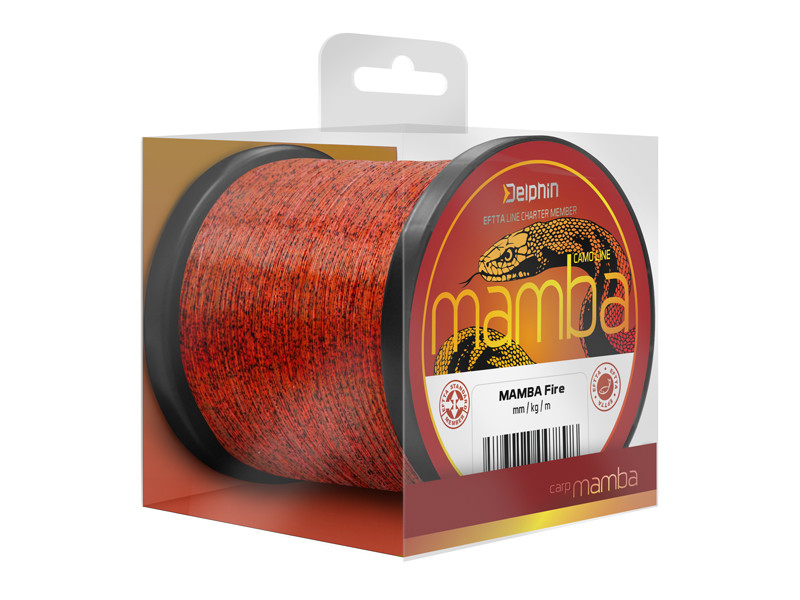 Fir Monofilament Delphin Mamba Carp, Camo Fire, 1200m (Diametru fir: 0.34 mm)
