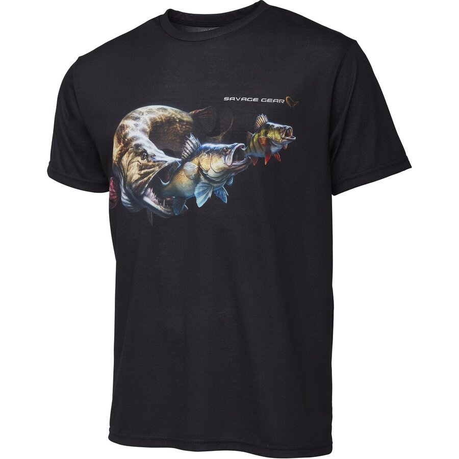 Tricou Savage Gear Cannibal Black (Marime: M)