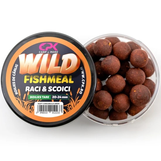 Boilies Carlig Tare CPK Wild Carp, 20-24mm, 170g (Aroma: Raci & Scoici)