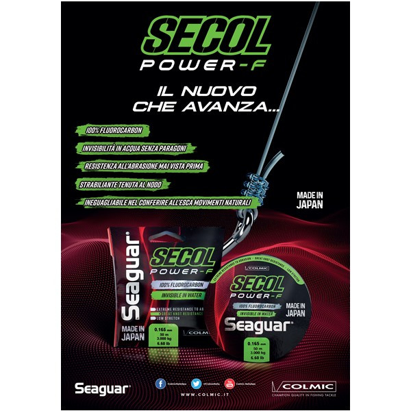 Fir Fluorocarbon Seaguar Secol Power-F 50m Colmic (Diametru fir: 0.10 mm)