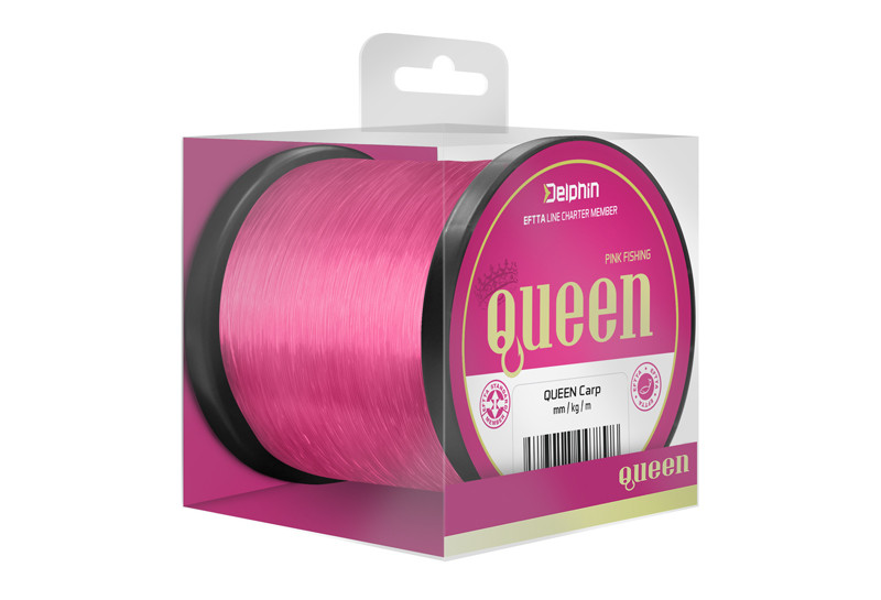 Fir Monofilament Delphin Queen Carp, Roz, 600m (Diametru fir: 0.28 mm)