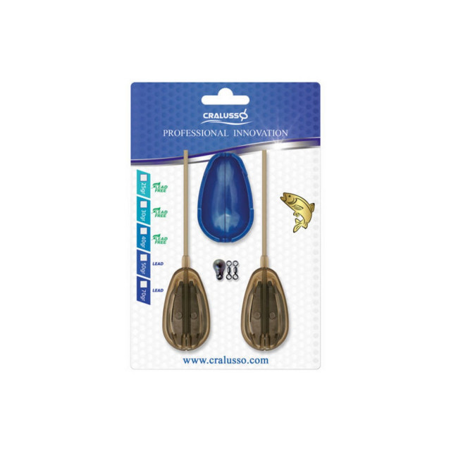 Set Cralusso Rocket Method, 2 momitoare + matrita (Greutate plumb: 30g)