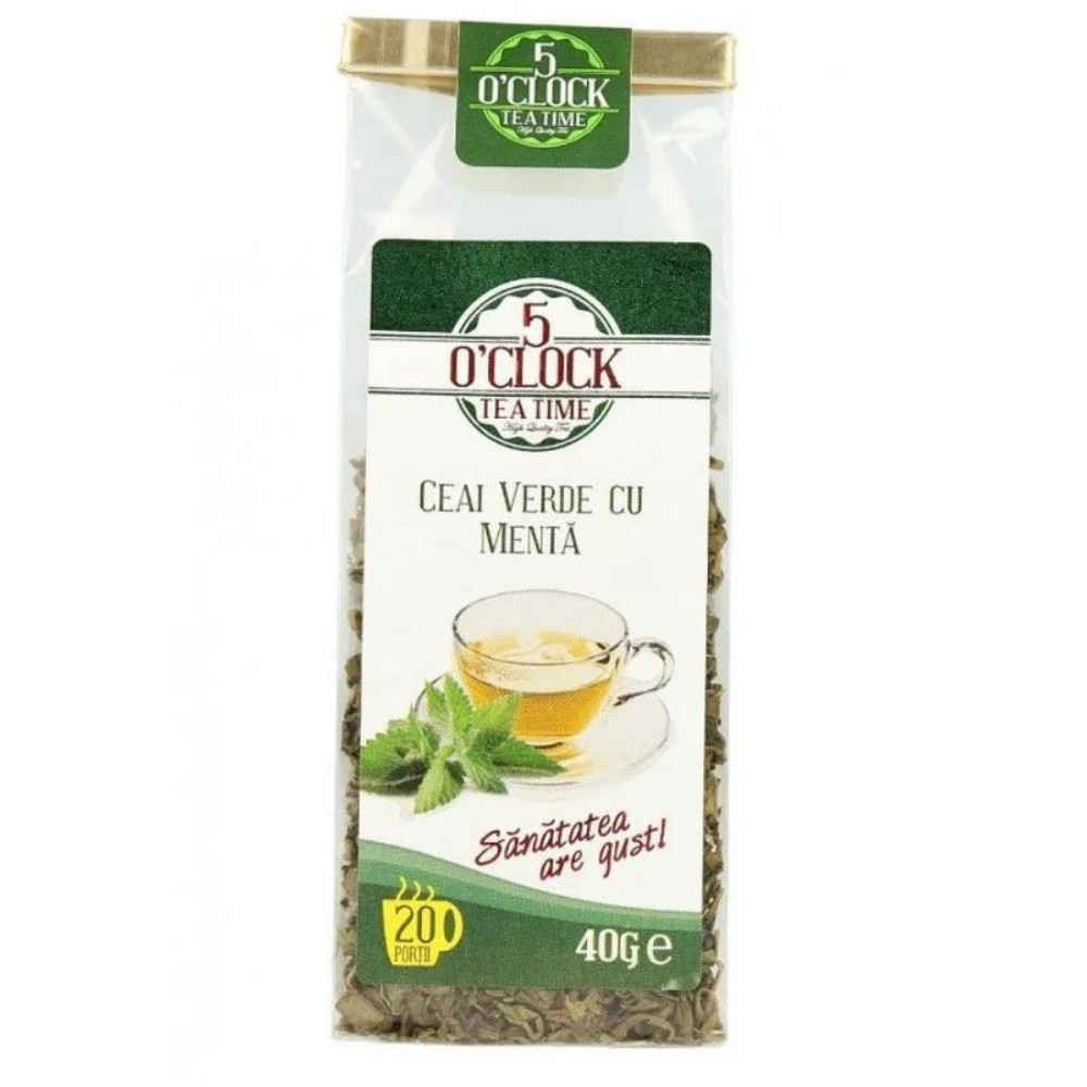 5 O'Clock Tea Ceai verde cu menta 40g