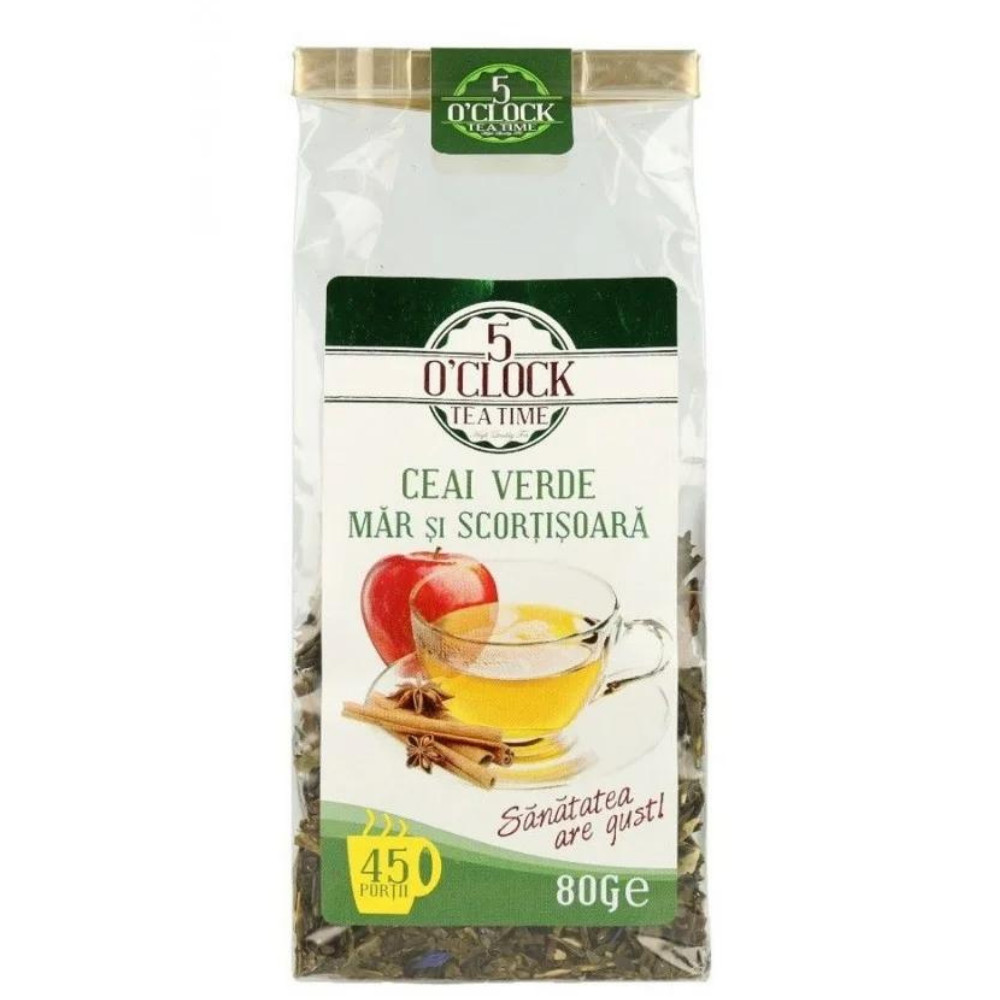 5 O'Clock Tea Ceai Verde cu Mar si Scortisoara 80g