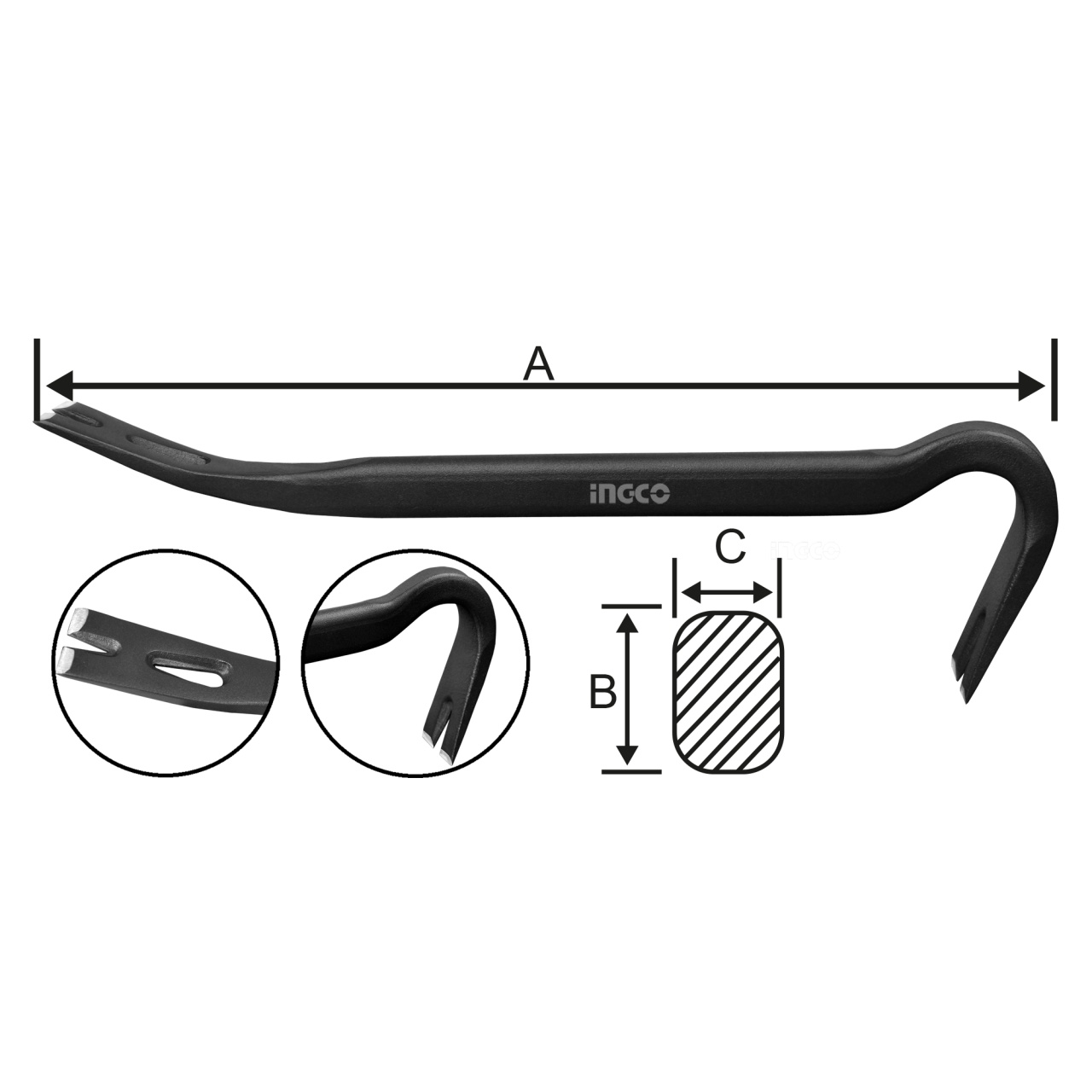 Ranga 36'' (900mm*30*16mm) INGCO HWBA01362