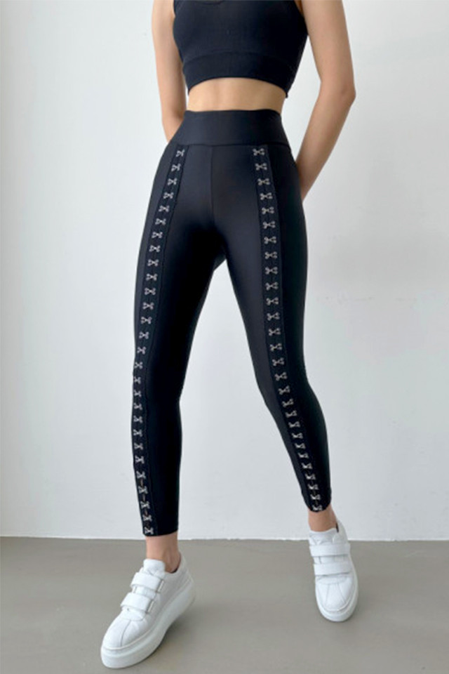 Colanti Versense, cu capse metalice, Negru