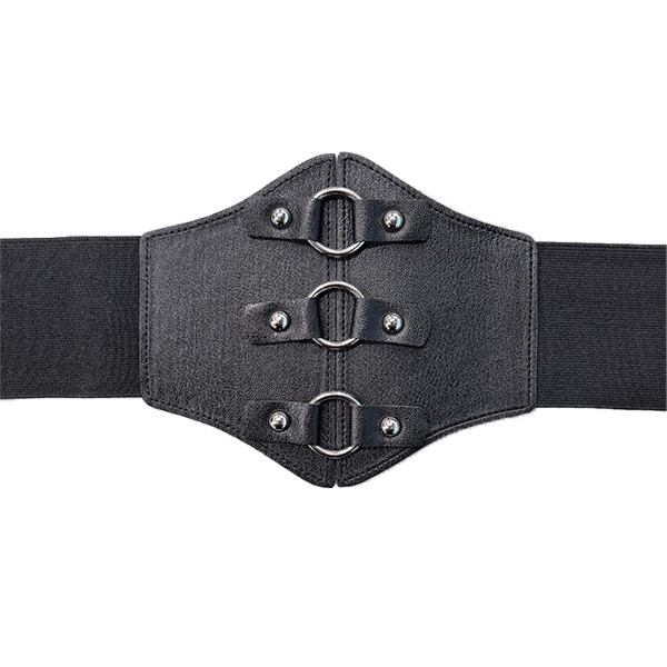 Curea lata tip corset din piele ecologica cu catarame