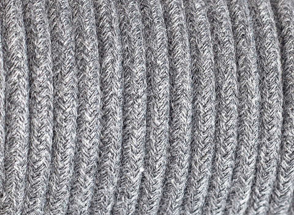 Cablu textil mohair gri 3x0.75