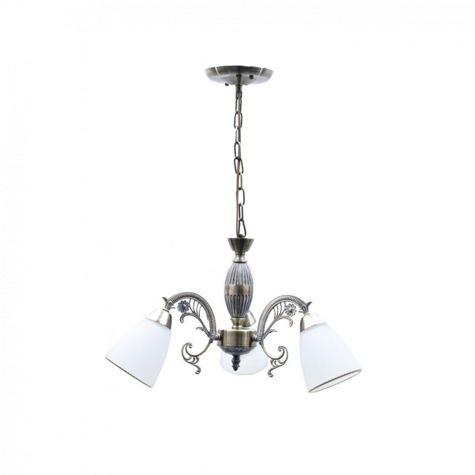 Candelabru Mandy LY-3242, 3xE14, alb+auriu, IP20, Klausen