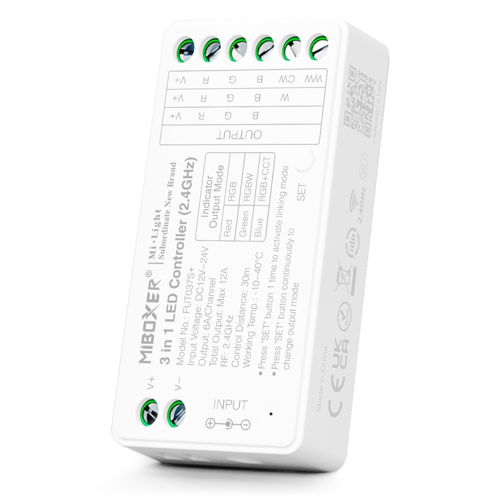 Controler 3 in 1(RGB/RGBW/RGBCCT), 12-24V 12A Milight