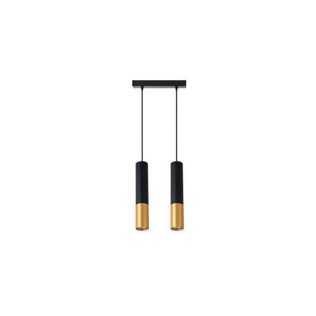 Lustra Keon, 2xGU10, negru+auriu