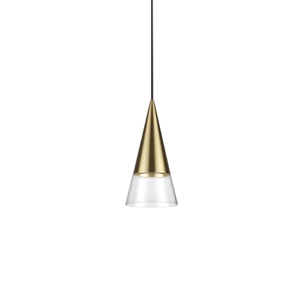 Pendul Cono 1xGU10, IP20, auriu, Ideal Lux