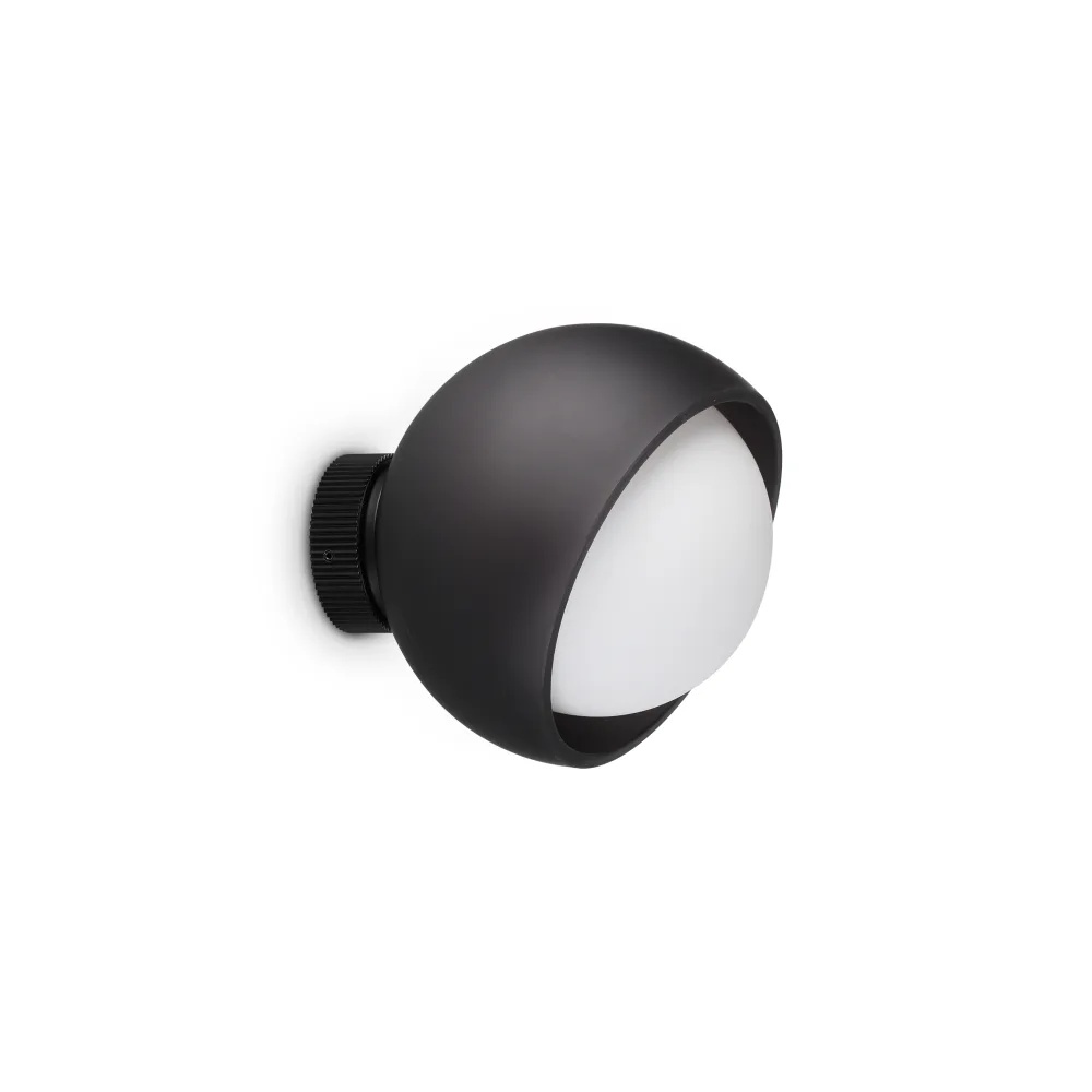 Spot aplicat Bloom 1xE27, IP20, negru, Ideal Lux