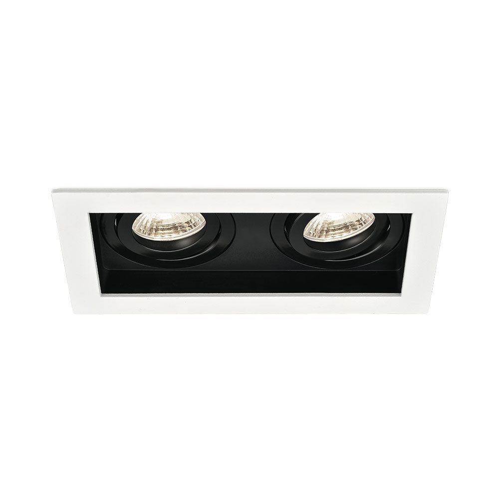 Spot incastrat, metal, alb-negru, IP20, Braytron
