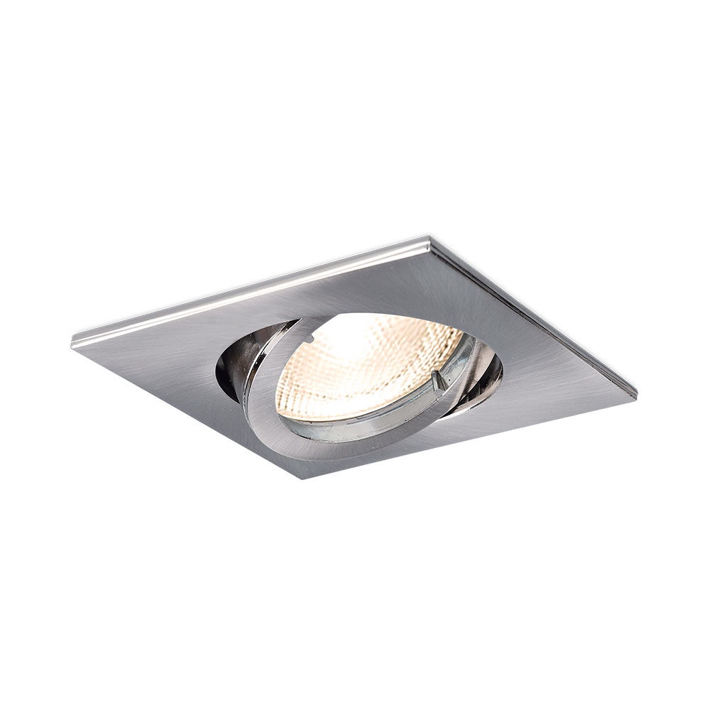 Spot incastrat patrat, aluminiu, nichel, IP20, Braytron