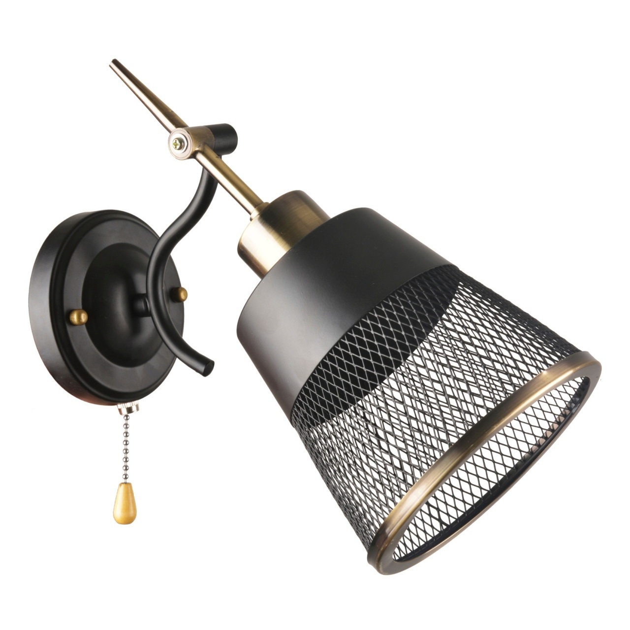 Aplica Saga E27, neagra, bronz, Klausen