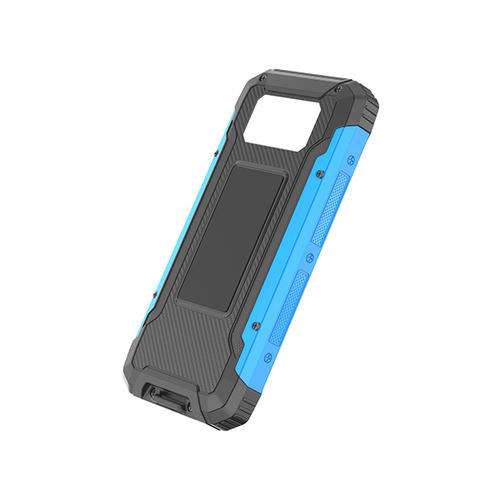 Baterie externa 10000mAh cu panou solar(3.7V):1.2W si lanterna 2 W, negru+albastru , Optonica