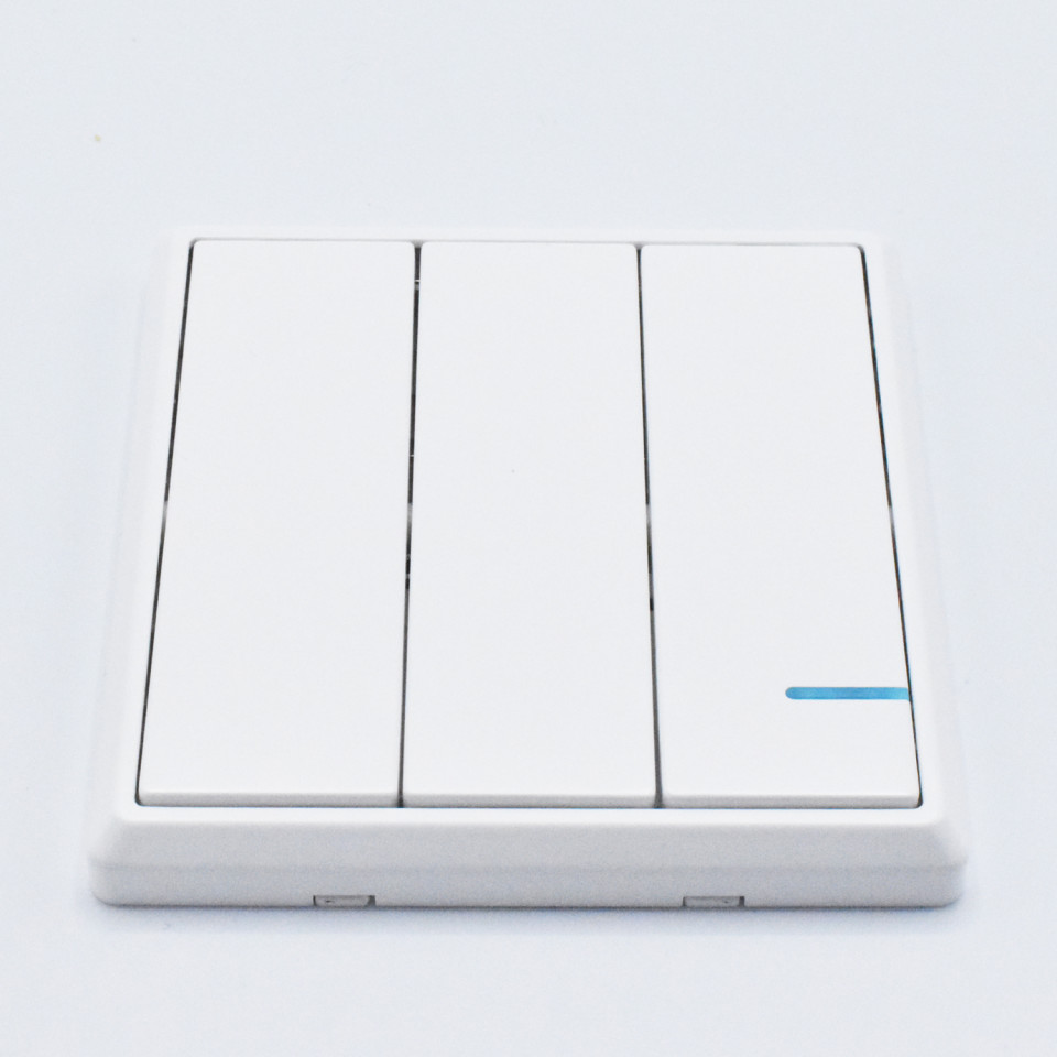 Intrerupator triplu Wireless Smart, 10A, protectie IP54, alb, V-TAC