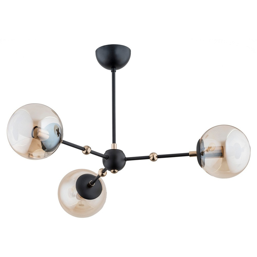 Lustra Arms KL103016, 3xE14, neagra+ambra, IP20, Klausen