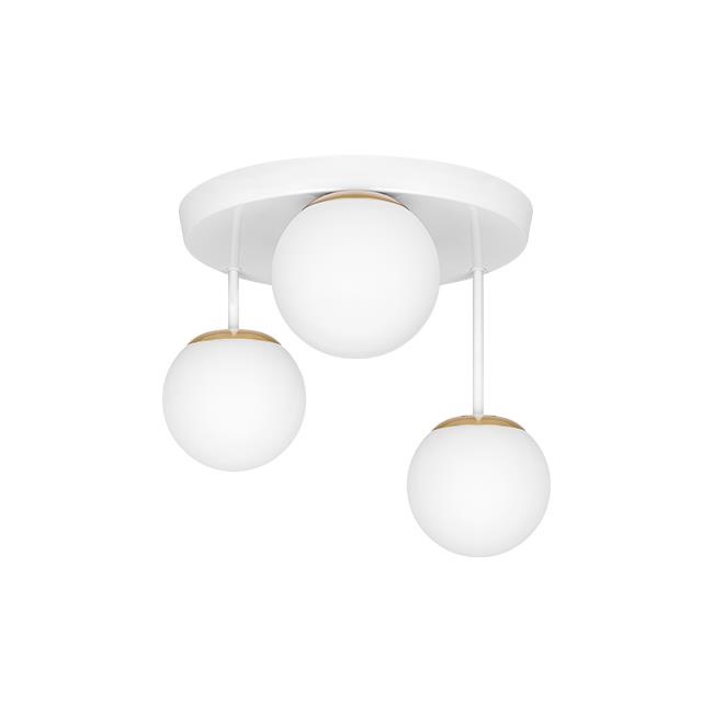 Lustra Bali 3xE27, rotunda, IP20, alba+aurie, Masterled
