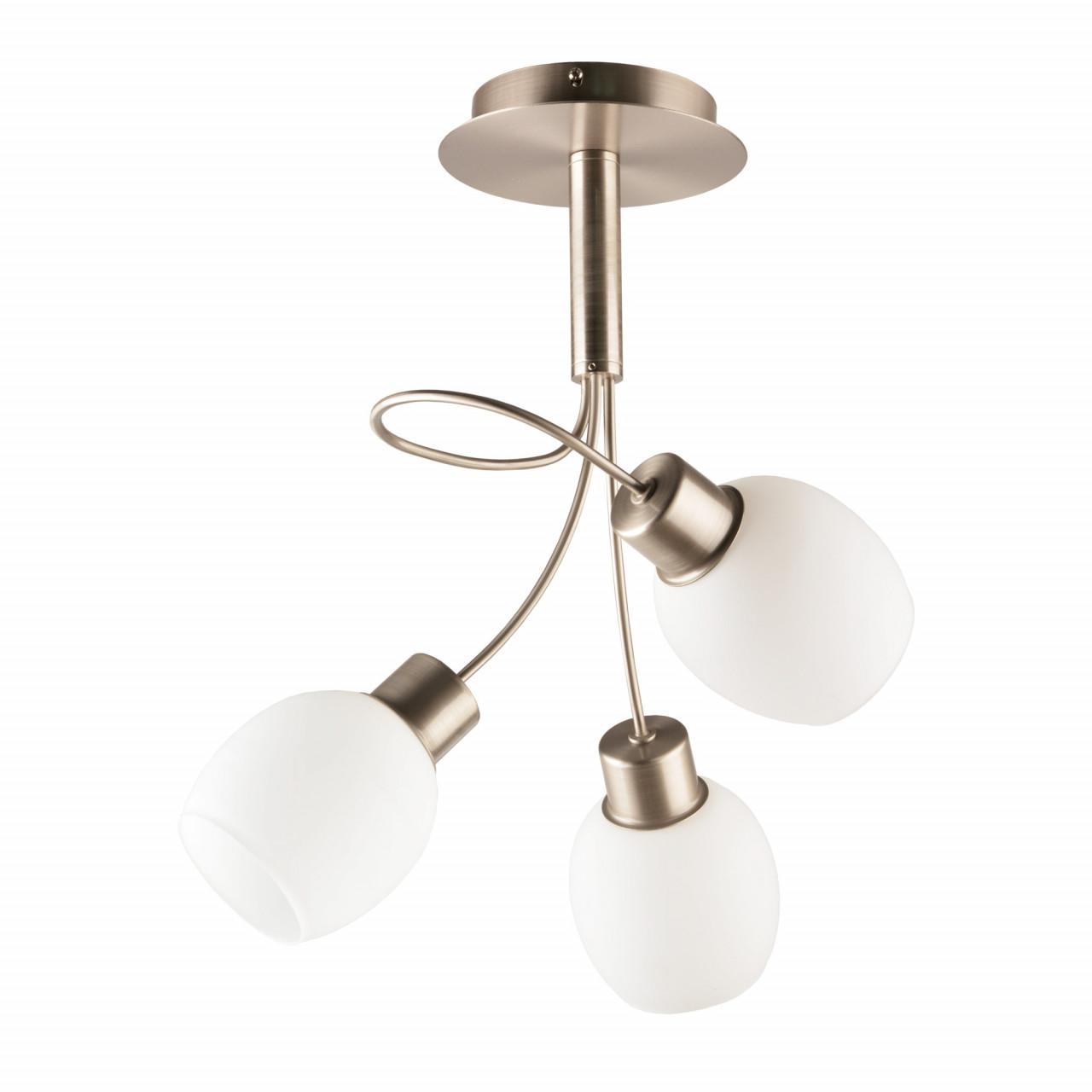 Lustra Milky LY-3492, 3xE14, alba+nichel, IP20, Klausen