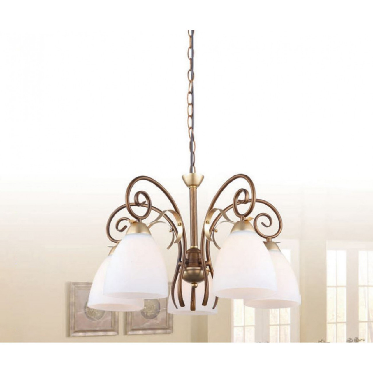 Lustra Nobile KL6403, 5xE27, alba+bronz, IP20, Klausen