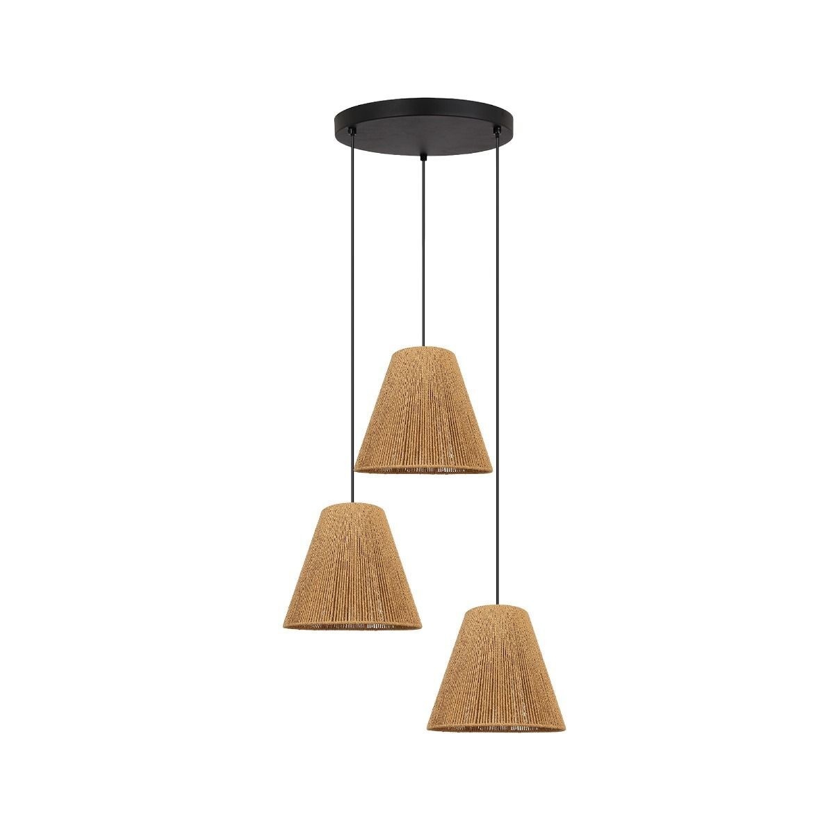 Pendul Organic SP3, 3xE27, bej, negru, Klausen