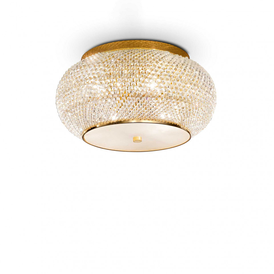 Plafoniera Pasha 100807, 6xE14, aurie, IP20, Ideal Lux