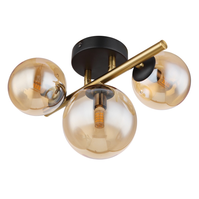 Plafoniera Riha 3xG9, neagra mat, IP20, Globo Lighting