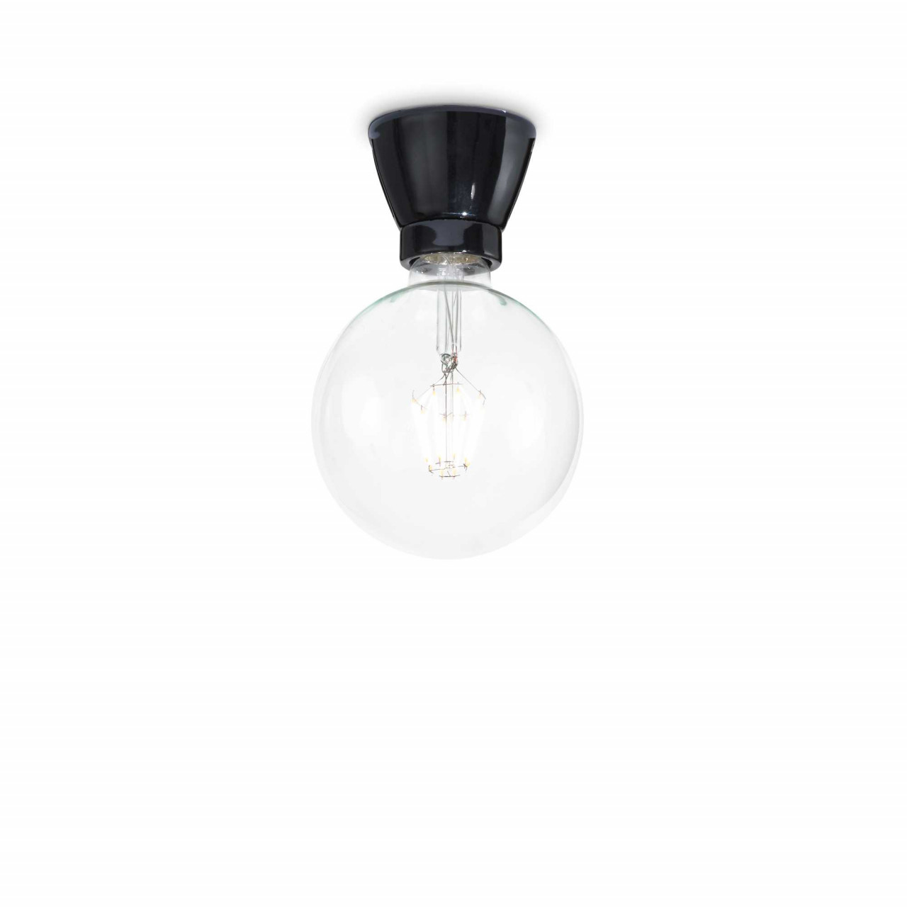 Plafoniera Winery 155142, 1xE27, neagra, IP20, Ideal Lux