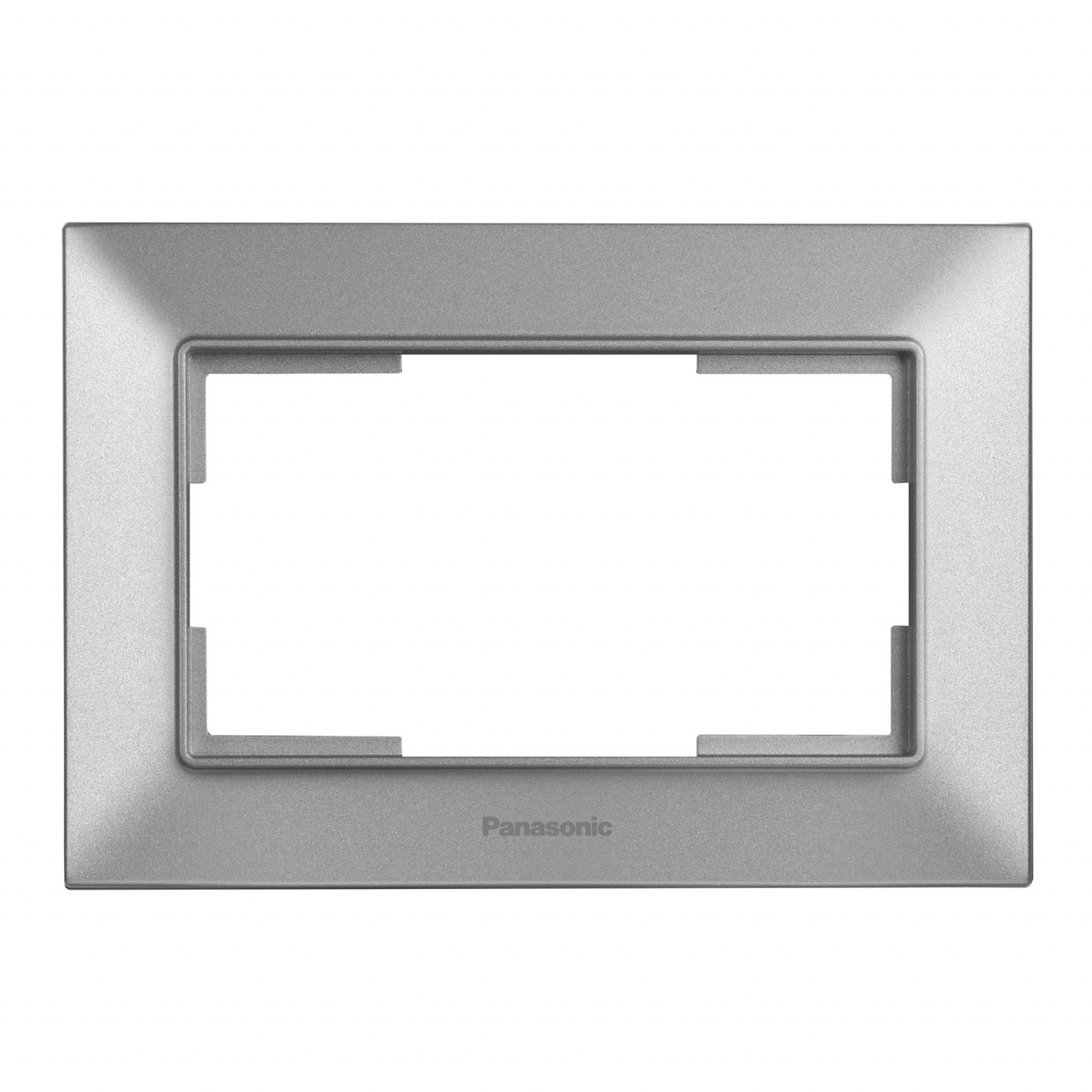 Rama Priza dubla, Argintiu, IP20, Panasonic Arkedia Slim