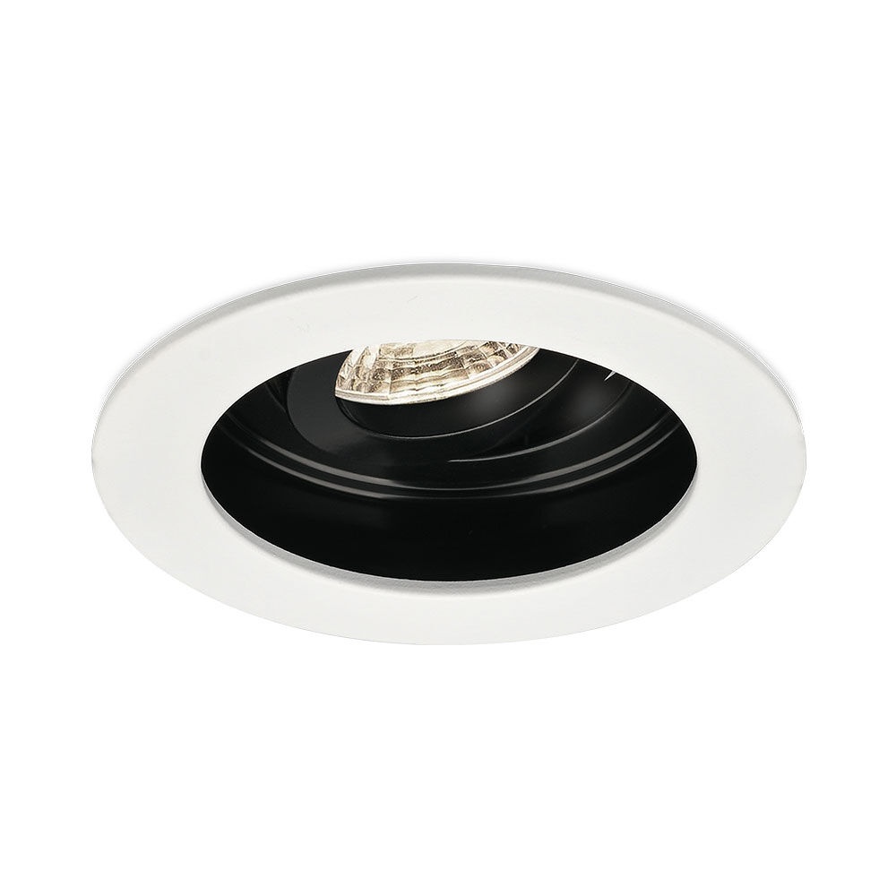 Spot incastrat rotund, metal, alb-negru, IP20, Braytron