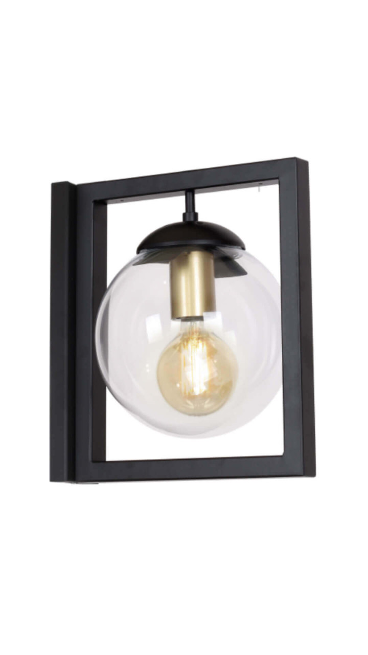 Aplica Rey KL101005, 1xE27, neagra, IP20, Klausen
