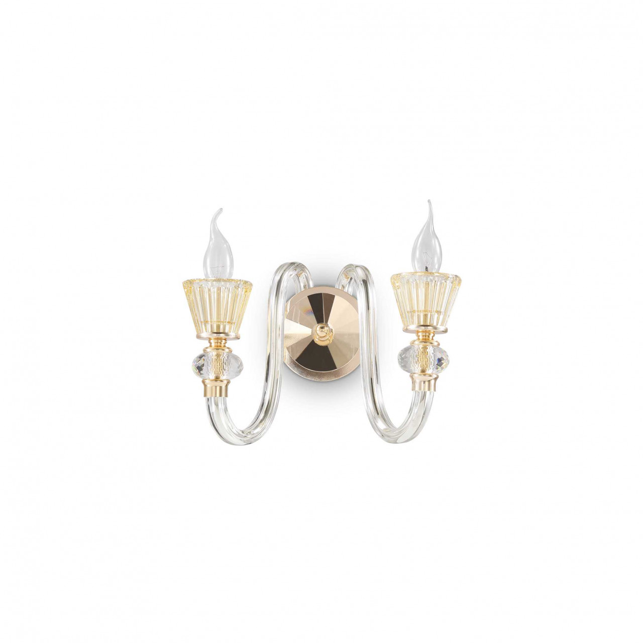 Aplica Strauss 140599, 2xE27, aurie, IP20, Ideal Lux