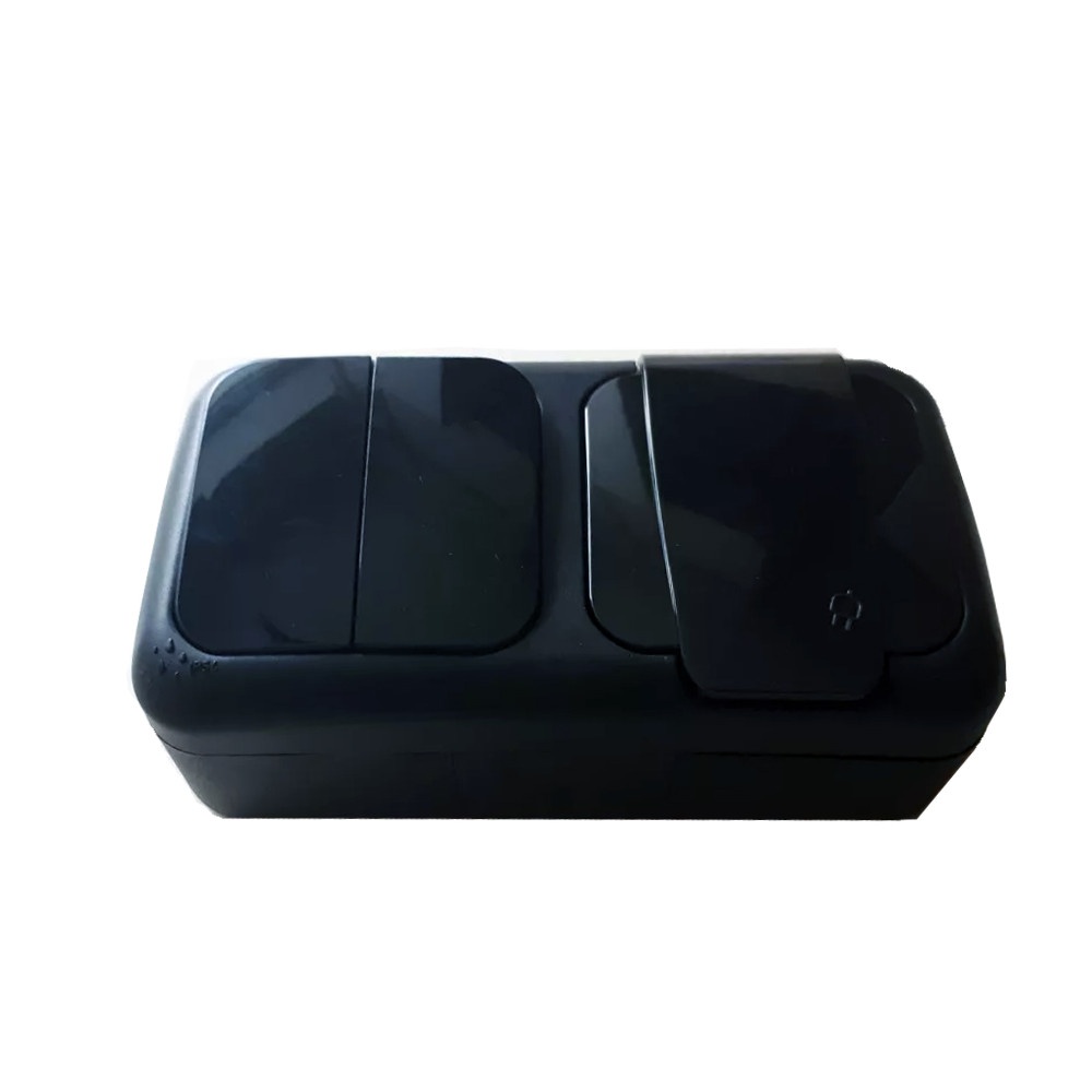Comutator + Priza IP54 Palmiye Viko, PT, negru