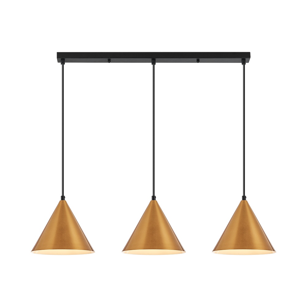 Lustra BR-BV05-00066, 3xE27, aurie+neagra, IP20, Braytron